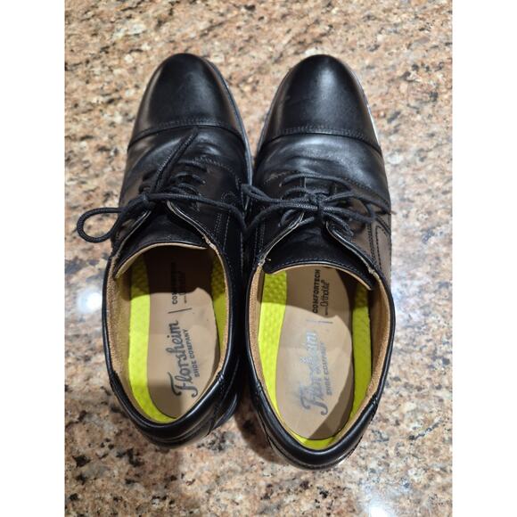 Florsheim ComforTech Ortholite Mens Size 8.5D Leather Cap Toe Oxford Shoes Black main image 10